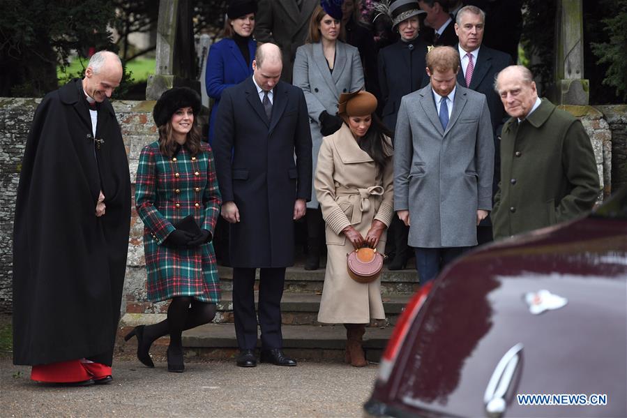 BRITAIN-SANDRINGHAM-ROYAL-CHRISTMAS DAY CHURCH SERVICE