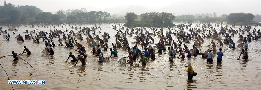 INDIA-ASSAM-BHOGALI BIHU-FISHING