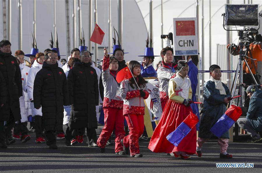 (SP)OLY-SOUTH KOREA-PYEONGCHANG-CHINESE DELEGATION-TEAM WELCOME CEREMONY