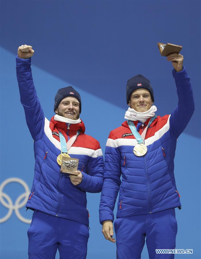 (SP)OLY-SOUTH KOREA-PYEONGCHANG-CROSS-COUNTRY SKIING-MEN'S TEAM SPRINT FREE-MEDAL CEREMONY