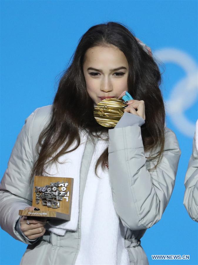 (SP)OLY-SOUTH KOREA-PYEONGCHANG-FIGURE SKATING-LADIES' SINGLE SKATING-MEDAL CEREMONY