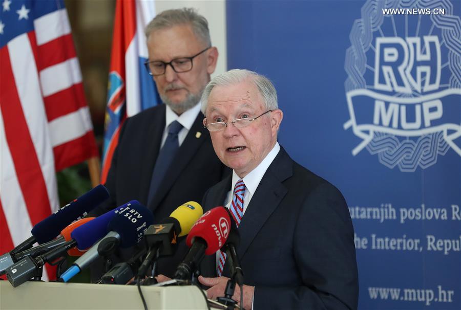 CROATIA-ZAGREB-INTERIOR MINISTER-U.S.-ATTORNEY GENERAL-PRESS CONFERENCE