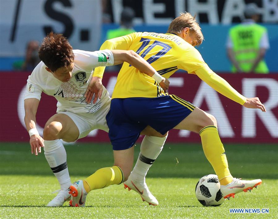 (SP)RUSSIA-NIZHNY NOVGOROD-2018 WORLD CUP-GROUP F-SWEDEN VS SOUTH KOREA