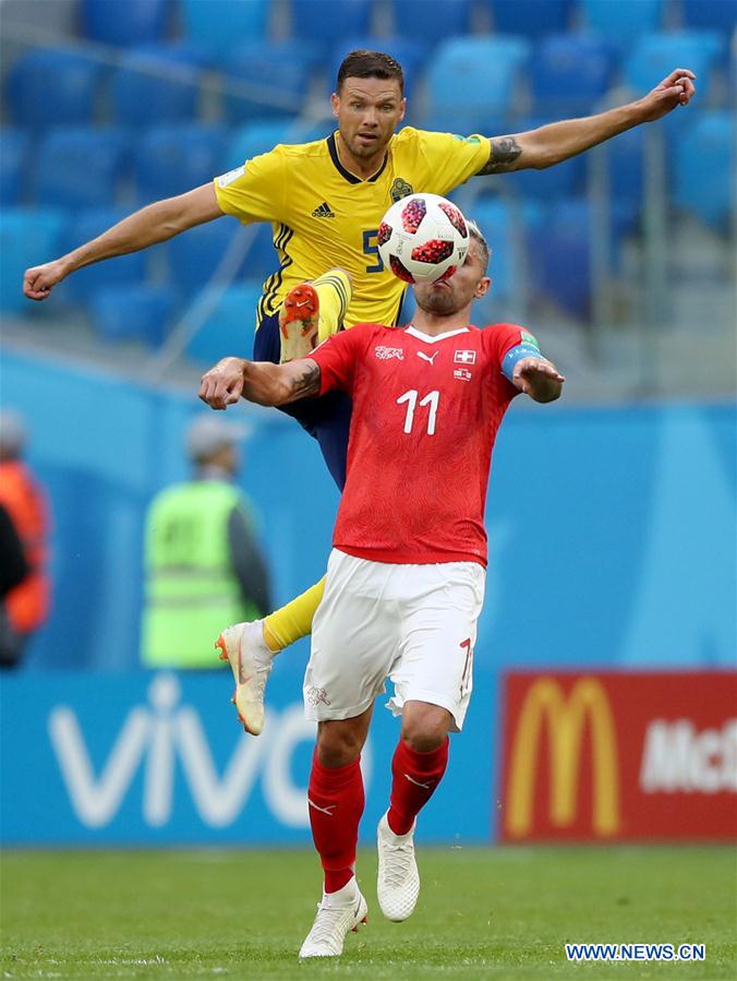 (SP)RUSSIA-SAINT PETERSBURG-2018 WORLD CUP-ROUND OF 16-SWITZERLAND VS SWEDEN