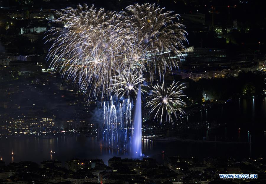 SWITZERLAND-GENEVA-LAKE LEMAN-FIREWORKS