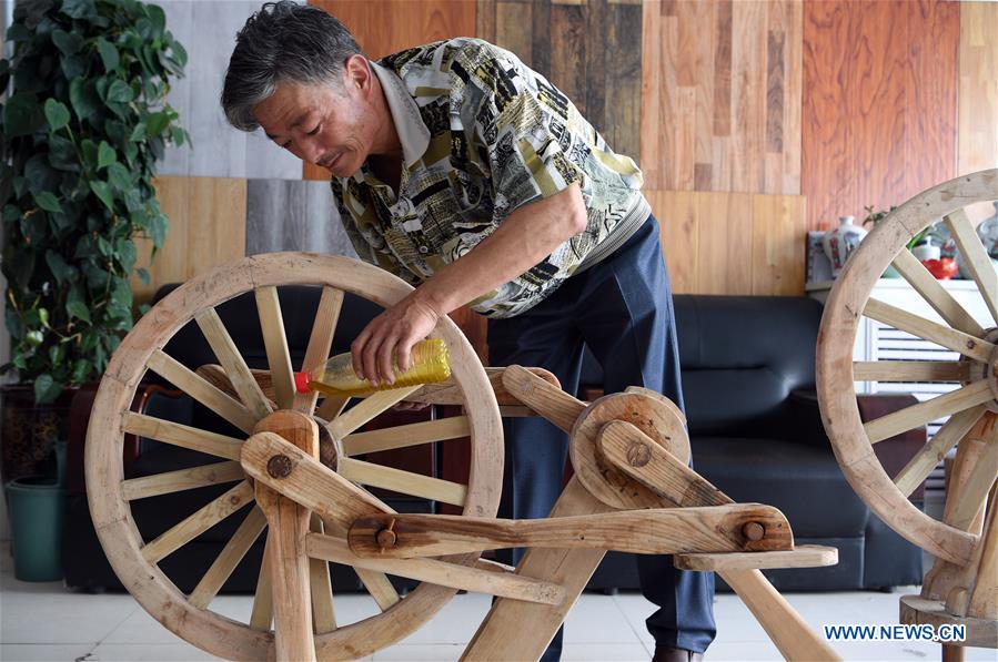 CHINA-GANSU-PINGLIANG-WOODEN BICYCLE (CN)