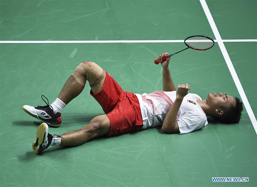 (SP)INDONESIA-JAKARTA-ASIAN GAMES-BADMINTON-MEN'S TEAM FINAL