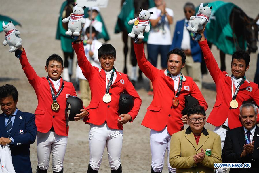 (SP)INDONESIA-JAKARTA-ASIAN GAMES 2018-EQUESTRIAN-EVENTING TEAM