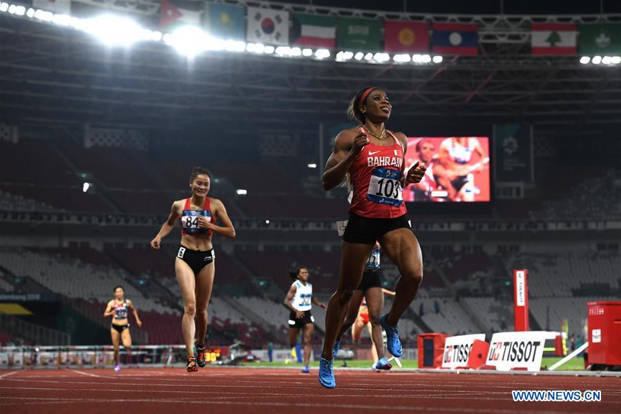 (SP)INDONESIA-JAKARTA-ASIAN GAMES-ATHLETICS-WOMEN'S 400 HURDLES