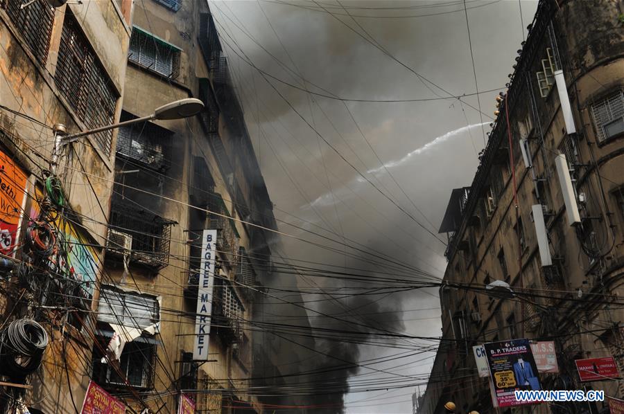 INDIA-KOLKATA-FIRE AT MARKET