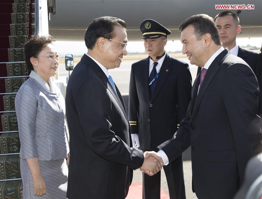 TAJIKISTAN-CHINA-LI KEQIANG-ARRIVAL