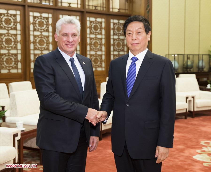 CHINA-BEIJING-LI ZHANSHU-CUBAN PRESIDENT-MEETING (CN)