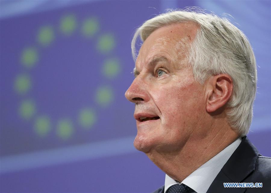 BELGIUM-BRUSSELS-EU-BREXIT-MICHEL BARNIER-PRESS BRIEFING