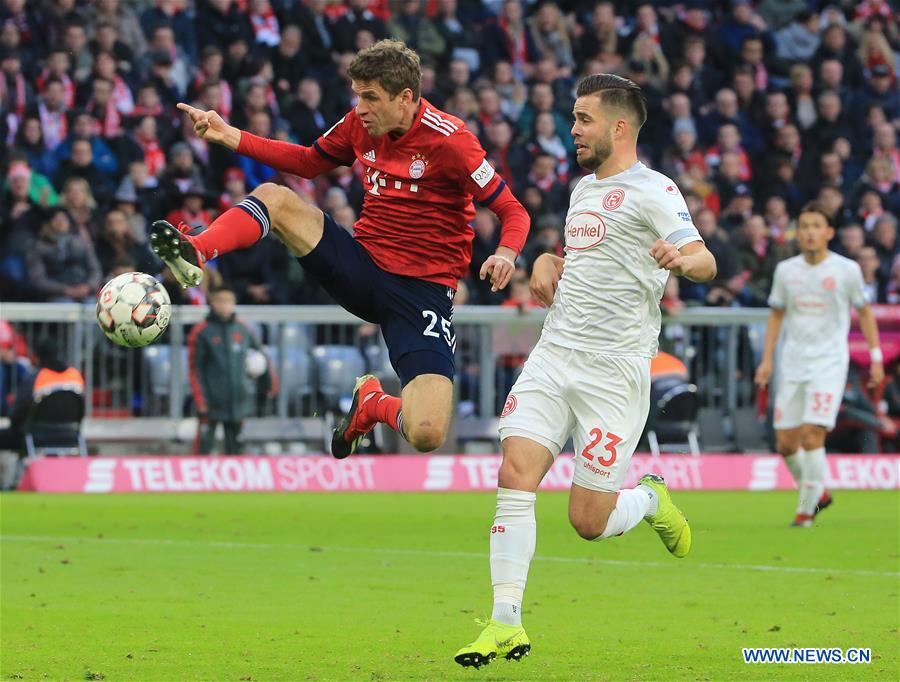 (SP)GERMANY-MUNICH-SOCCER-BUNDESLIGA-BAYERN MUNICH VS DUESSELDORF