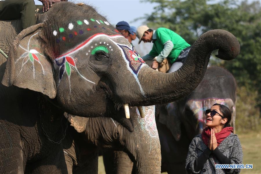 NEPAL-CHITWAN-ELEPHANT FESTIVAL-BEAUTY CONTEST