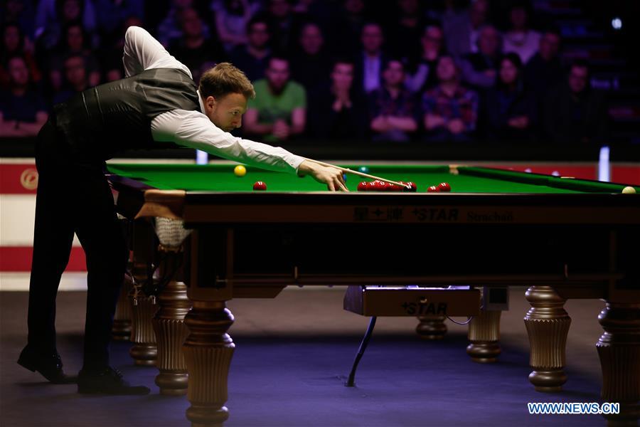 (SP) BRITAIN-LONDON-SNOOKER-MASTERS 2019-TRUMP VS SELBY