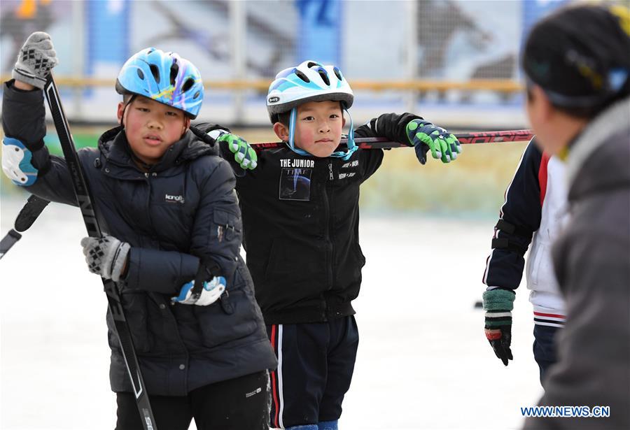 (SP)CHINA-BEIJING-YANQING-PRIMARY SCHOOL STUDENTS-SKATING(CN)