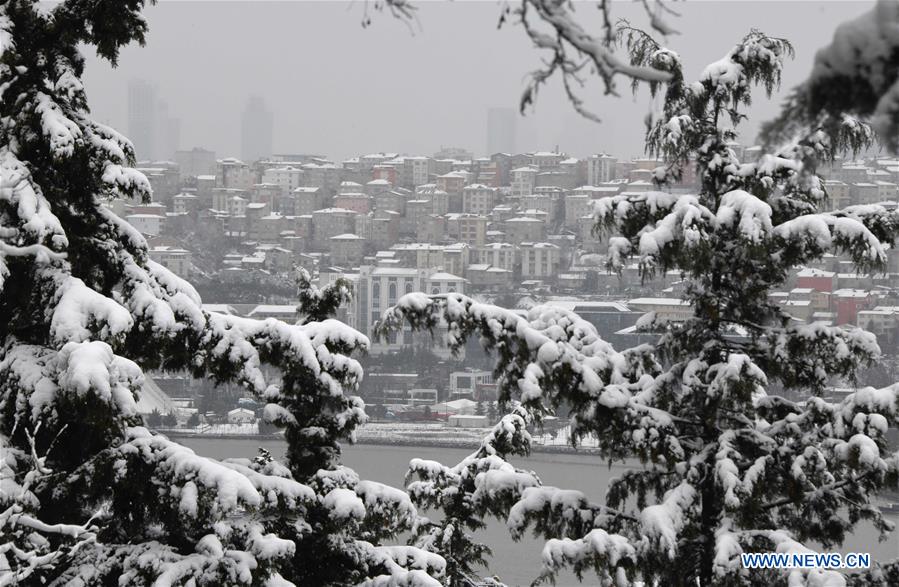 TURKEY-ISTANBUL-SNOW-SCENERY