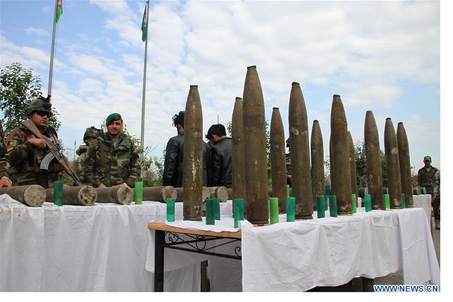 AFGHANISTAN-NANGARHAR-SEIZED ROCKETS