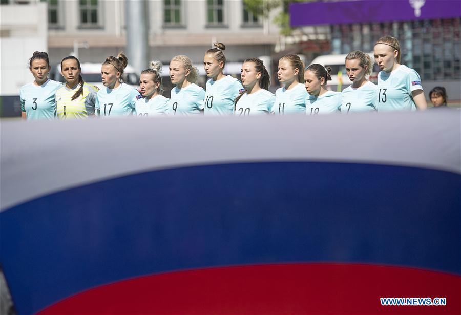 (SP)CHINA-WUHAN-FOOTBALL-INTERNATIONAL WOMEN'S FOOTBALL TOURNAMENT WUHAN 2019-3RD PLACE FINAL-RUSSIA VS CROATIA