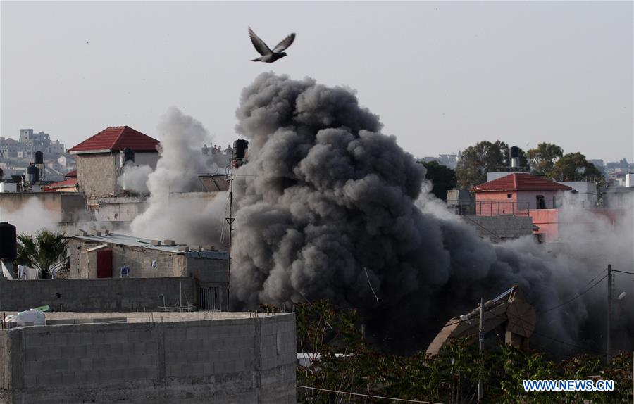 MIDEAST-WEST BANK-QALQILYA-DEMOLISHED HOUSE