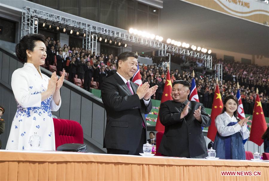 DPRK-PYONGYANG-CHINA-XI JINPING-PENG LIYUAN-PERFORMANCE