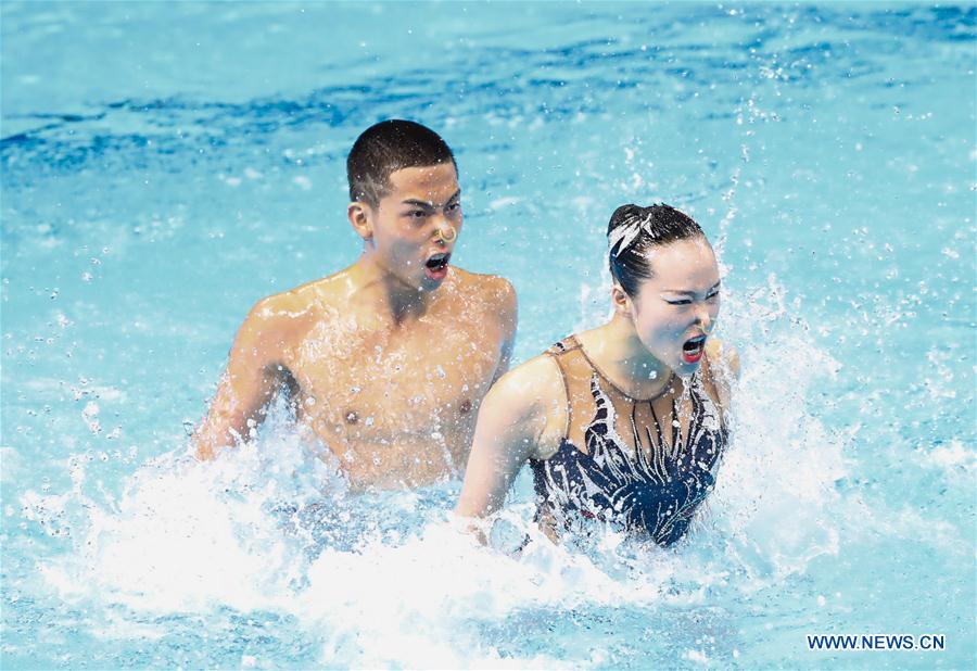 (SP)SOUTH KOREA-GWANGJU-FINA WORLD CHAMPIONSHIPS-ARTISTIC SWIMMING-MIXED DUET TECHNICAL