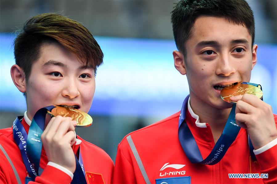 (SP)SOUTH KOREA-GWANGJU-FINA WORLD CHAMPIONSHIPS-DIVING-MIXED 10M SYNCHRONISED