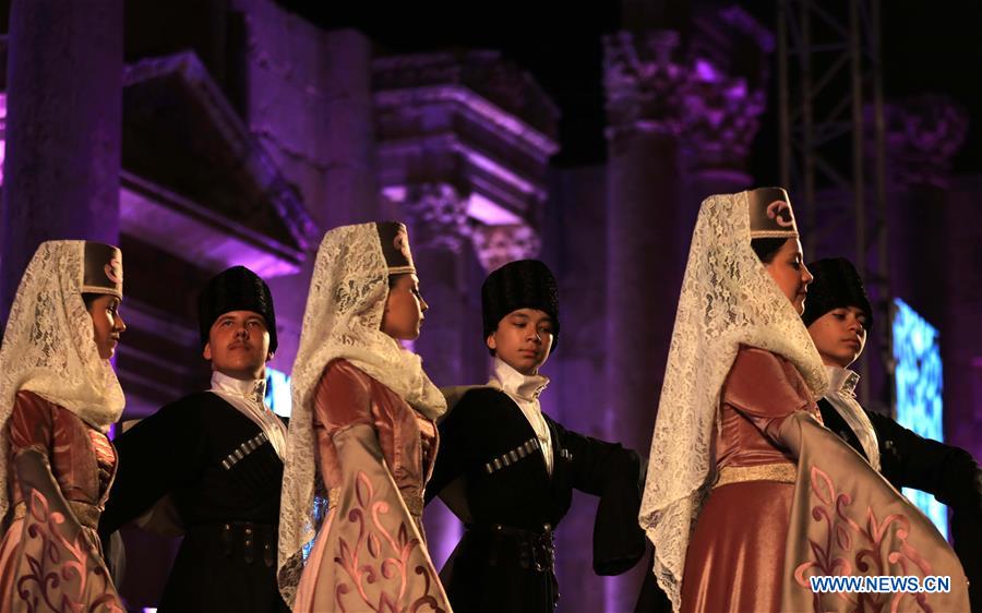 JORDAN-JERASH-ART FESTIVAL-CIRCASSIAN DANCE