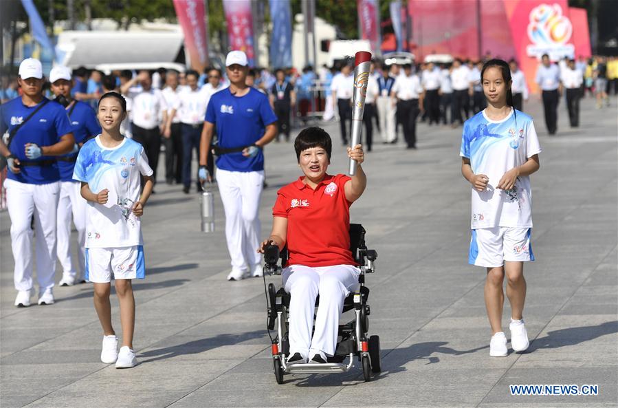 (SP)CHINA-TIANJIN-NATIONAL GAMES FOR PERSONS WITH DISABILITIES-TORCH RELAY (CN)