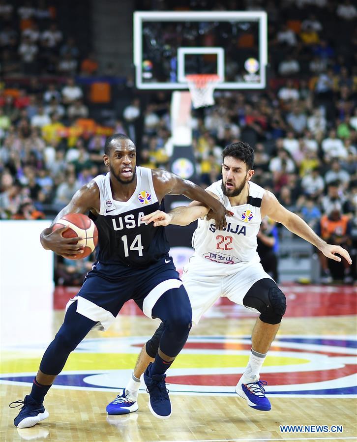 (SP)CHINA-DONGGUAN-BASKETBALL-FIBA WORLD CUP-CLASSIFICAITON GAMES 5-8-THE UNITED STATES VS SERBIA(CN)