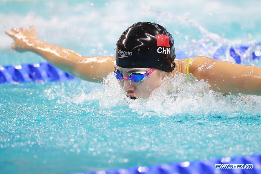 (SP)CHINA-WUHAN-7TH MILITARY WORLD GAMES-SWIMMING-WOMEN'S 100M BUTTERFLY(CN)