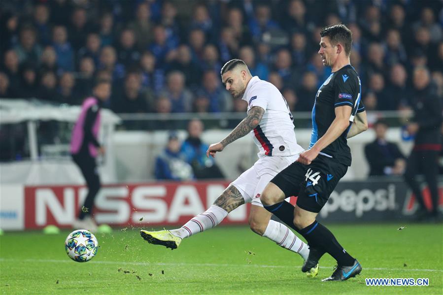 (SP)BELGIUM-BRUGGE-SOCCER-UEFA CHAMPIONS LEAGUE-CLUB BRUGGE VS PSG