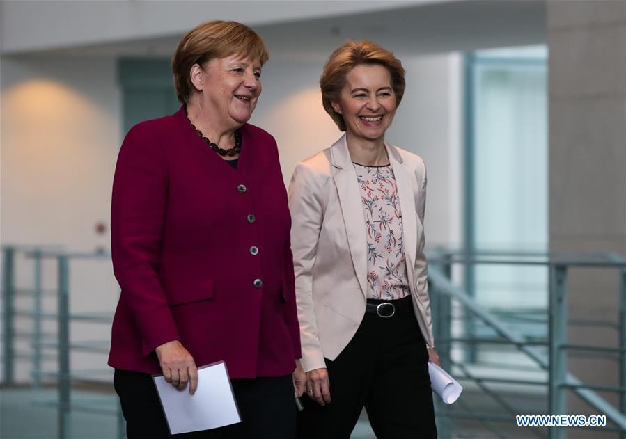 GERMANY-BERLIN-EUROPEAN COMMISSION-URSULA VON DER LEYEN-VISIT