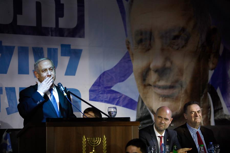 ISRAEL-PETAH TIKVA-NETANYAHU-ELECTORAL MEETING