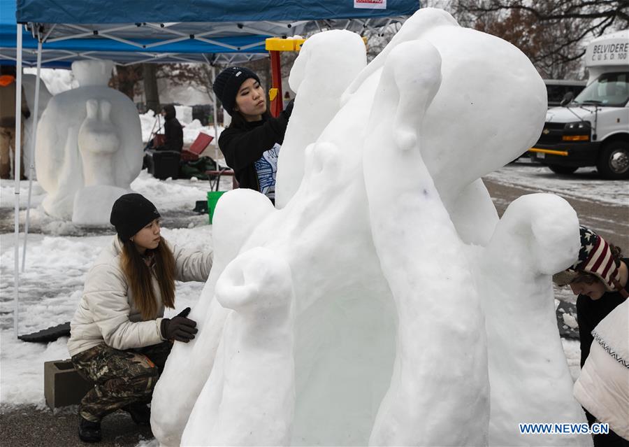 U.S.-CHICAGO-SNOW-SCULPTING COMPETITION 