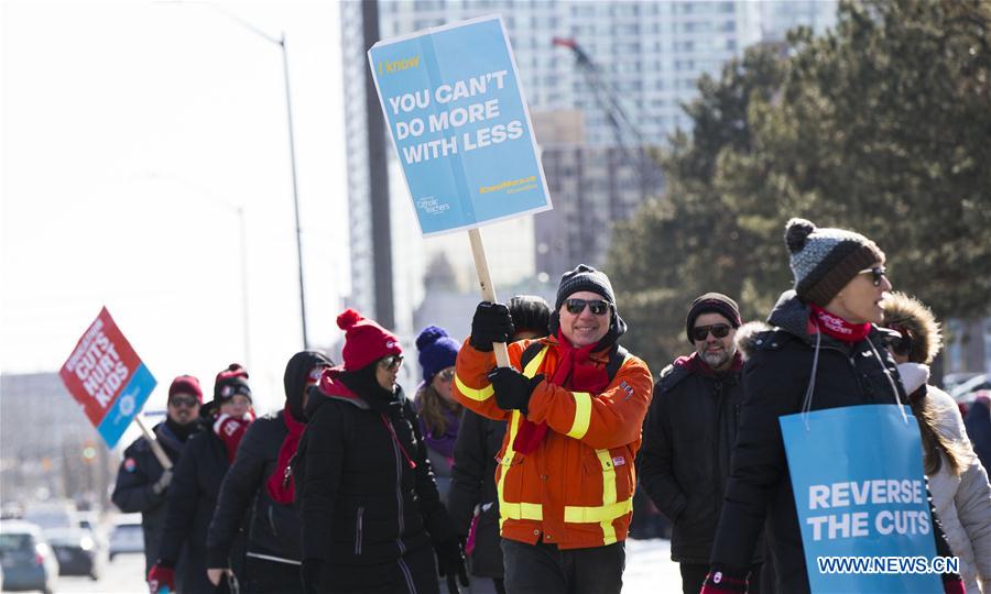 CANADA-ONTARIO-MISSISSAUGA-TEACHERS-STRIKE