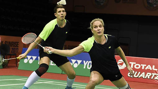 China's Lu, Huang win quarterfinal of mixed double at Indian Open