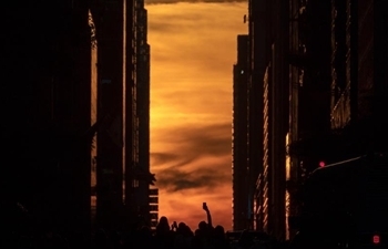 Twice-a-year Manhattanhenge takes place in New York