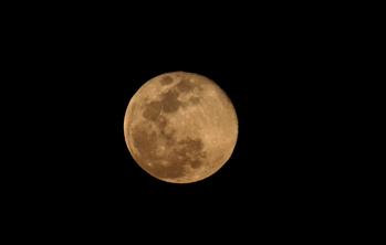 Super moon seen over West Bank city of Nablus